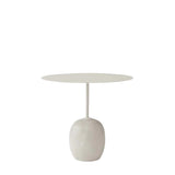 Lato Side Table LN9 Oval - Ivory White & Crema Diva Marble