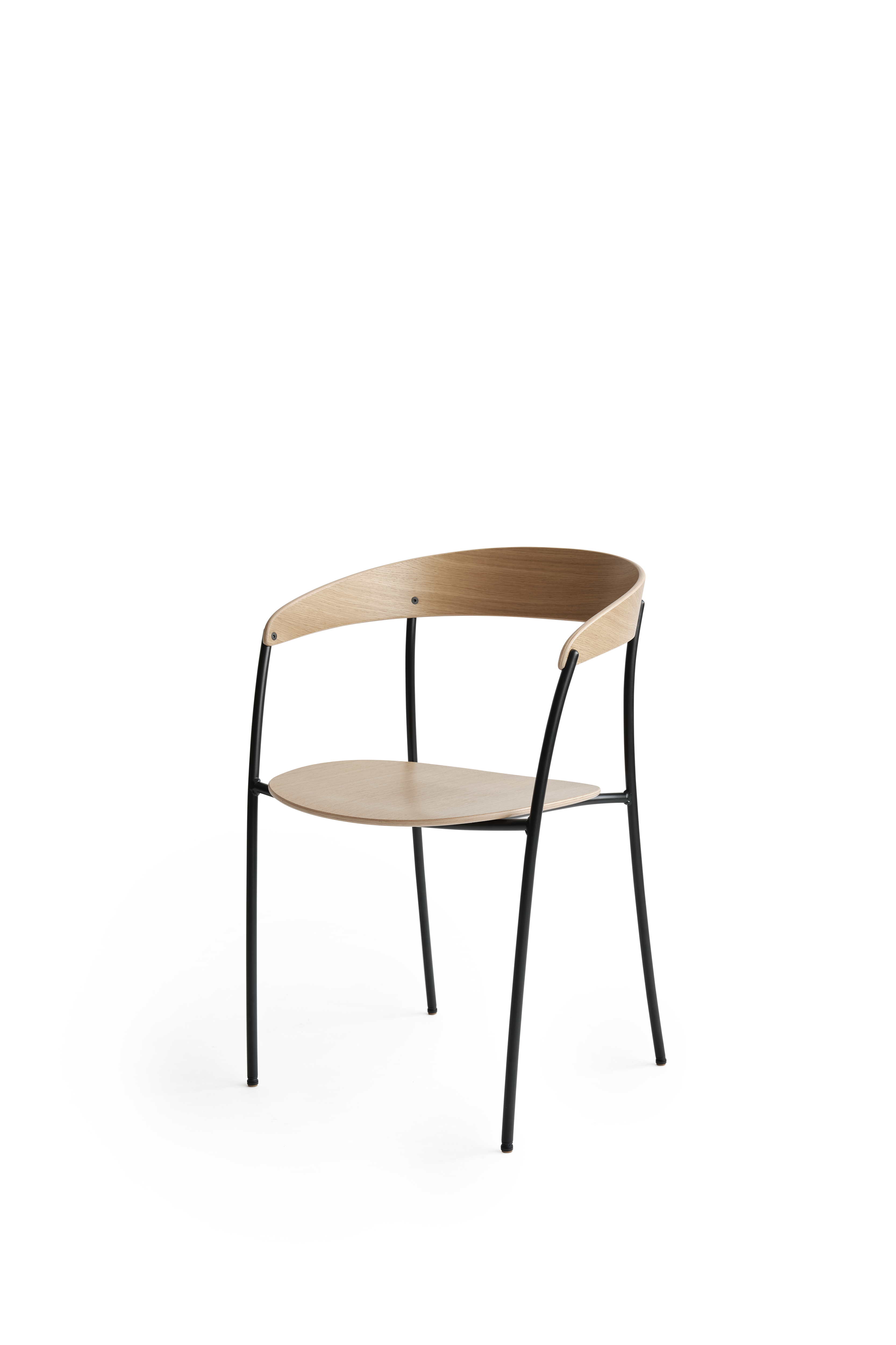 Scaun cu mânere Missing - Stejar