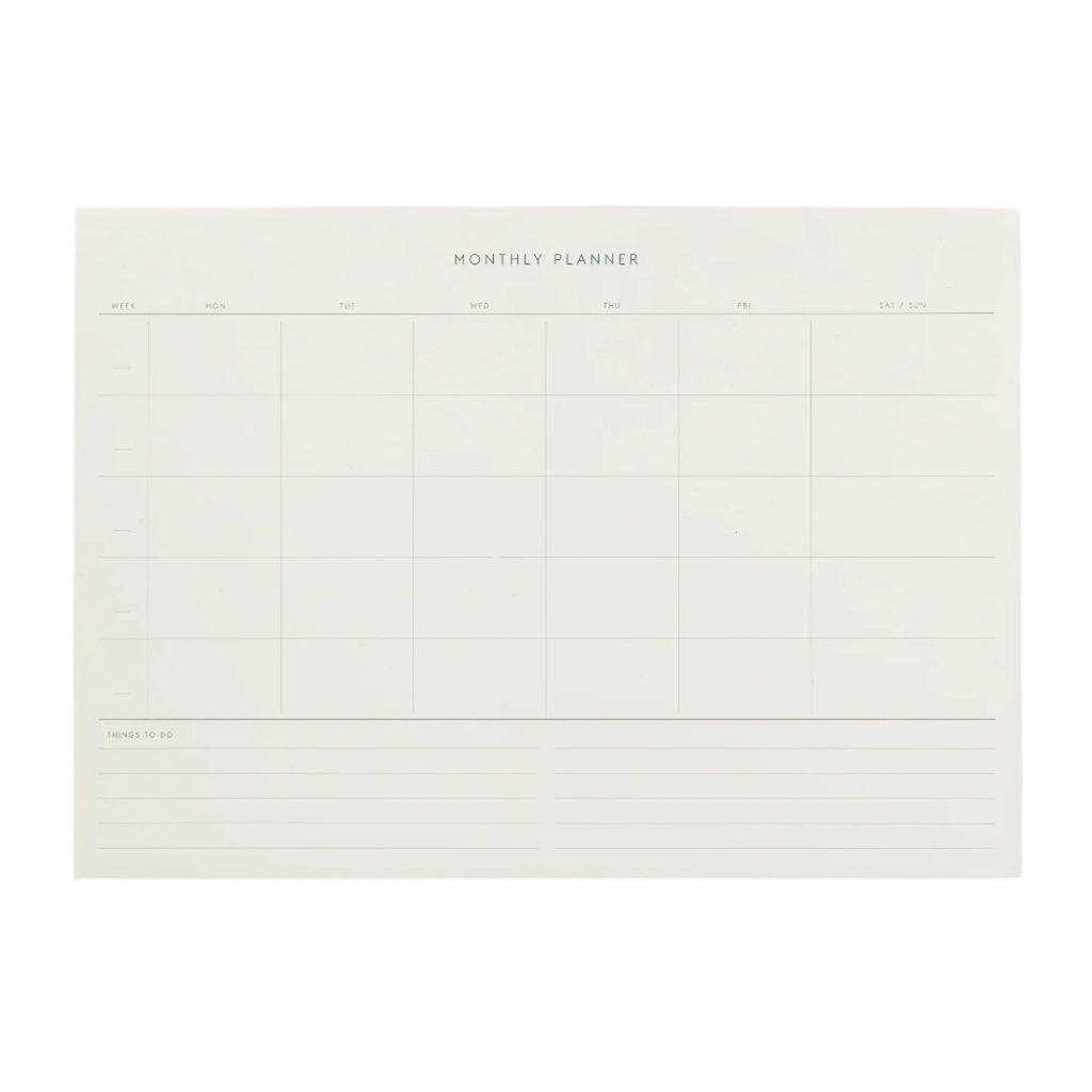 Monthly Planner Notepad A4
