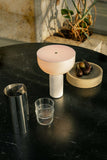 Kizu Portable Table Lamp - White Marble
