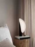 Tense Portable Table Lamp - Black Base w. White Tyvek