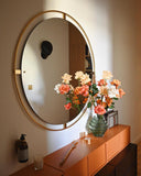 Nimbus Mirror, Ø110 - Polished brass