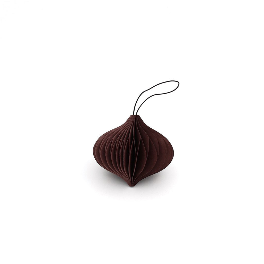 Onion folded ornament - Dark red