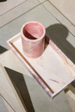 Pink Marble Rectangular Tray