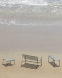 Palissade Dining Bench with Armrests - Sky Grey