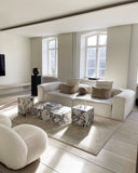 Plinth Tall - Rose marble calacatta viola