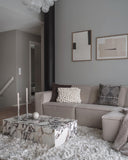 Plinth Low - Rose marble Calacatta viola