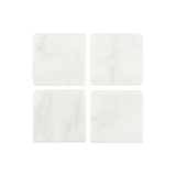 White Marble Square Coasters - Set of 4