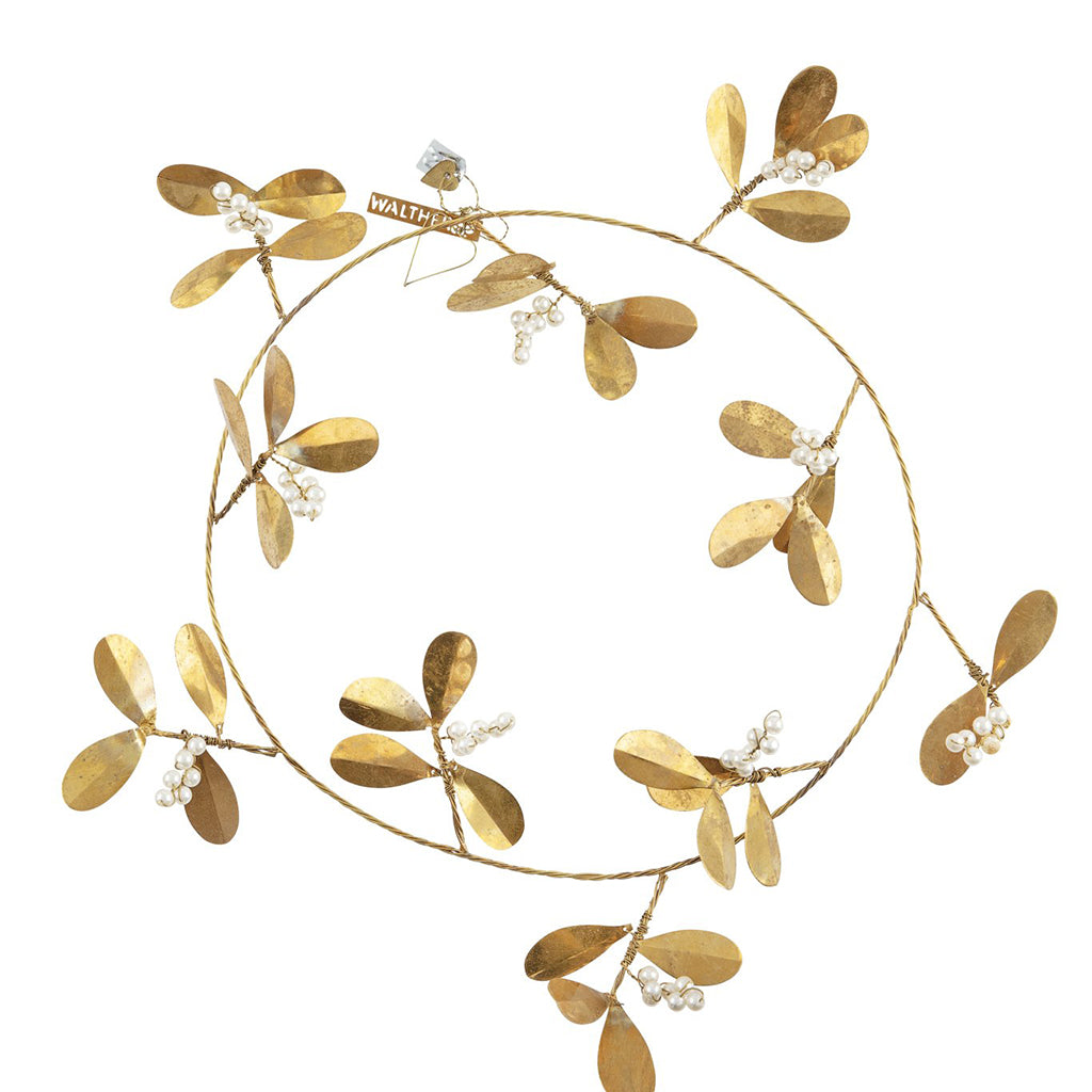 Ornament Snowberry Wreath, Mare - alamă