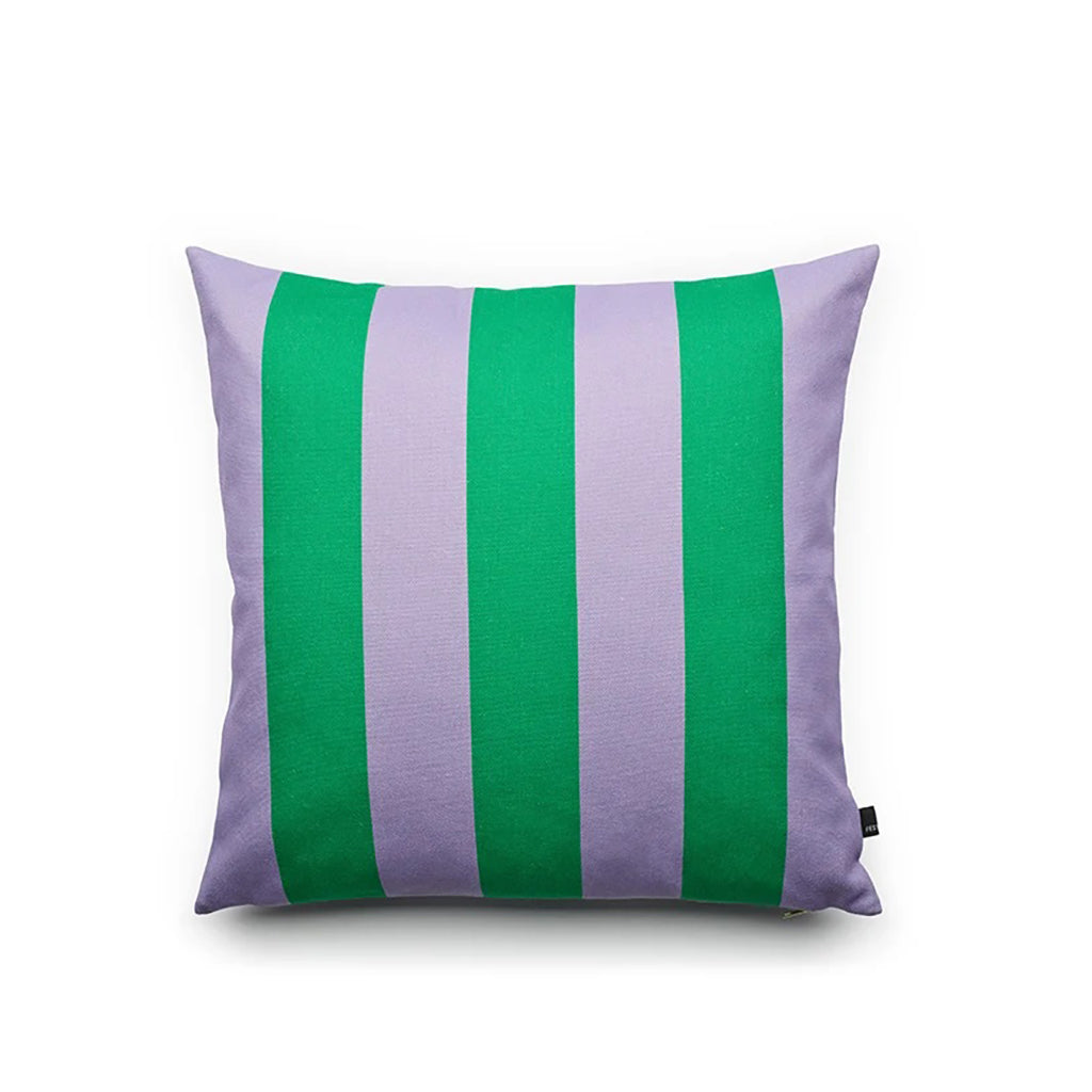 Stripes cushion L green/purple