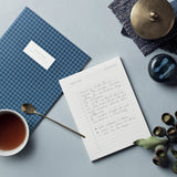 Large Notebook - Check Dark Blue