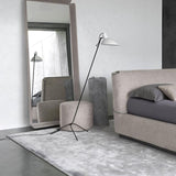 VV Cinquanta Floor Lamp - Black frame, white reflector