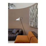VV Cinquanta Floor Lamp - Black frame, white reflector