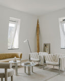 VV Cinquanta Floor Lamp - Black frame, white reflector