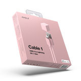 Cable 1 USB-A to Apple Lightning - Old Pink