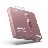 Cable 1 USB-A to Apple Lightning - Rusty Red