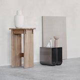 Curved Side Table - Stainless Steel