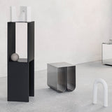 Curved Side Table - Stainless Steel