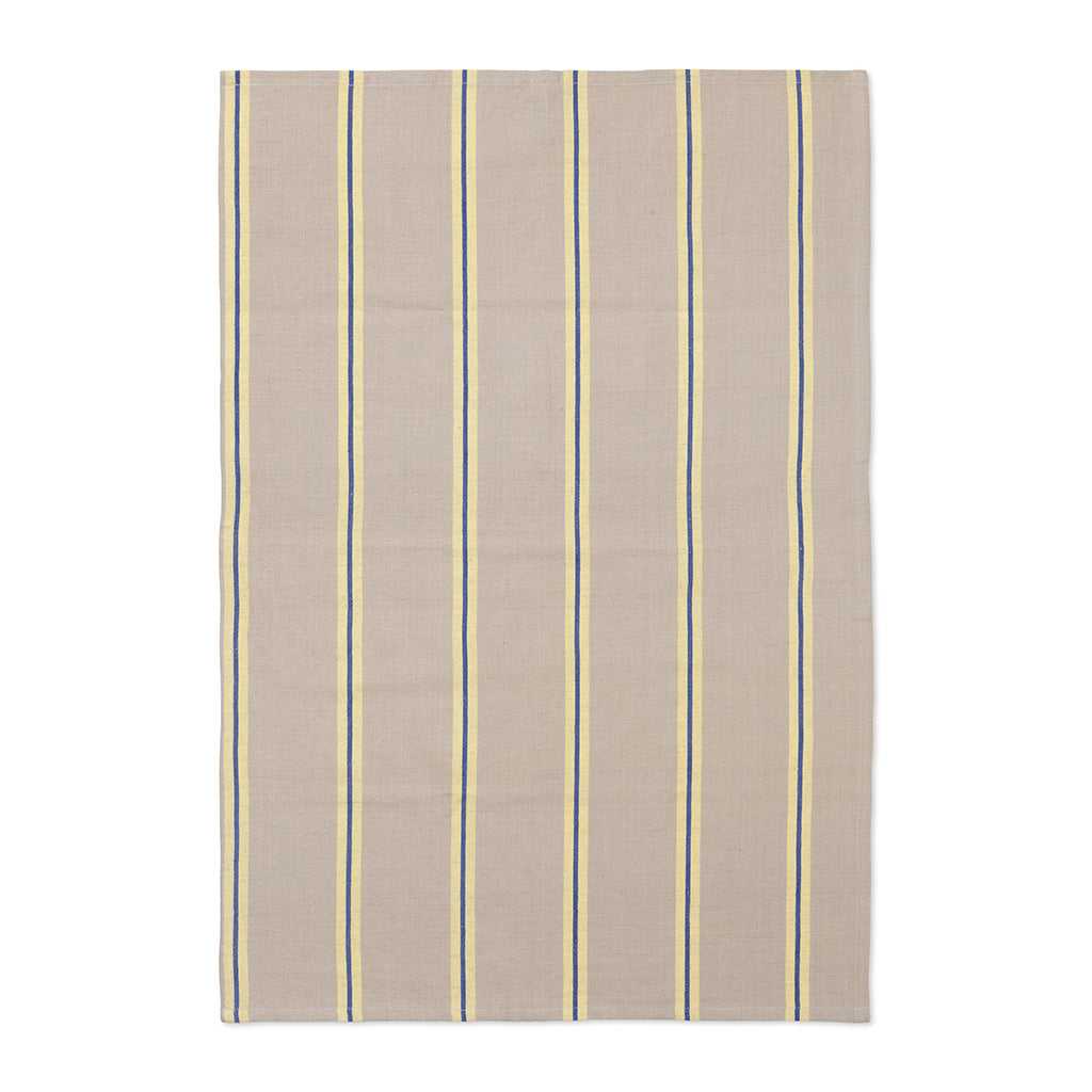 Hale Tea Towel - Oyster/Lemon/Bright Blue