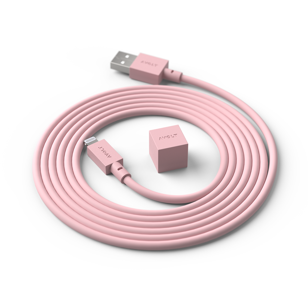 Cable 1 USB-A to Apple Lightning - Old Pink