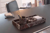 Burgundy Marble Rectangular Tray