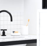 White Marble 'Classic' Toothbrush Holder