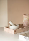 Pink Marble Rectangular Tray