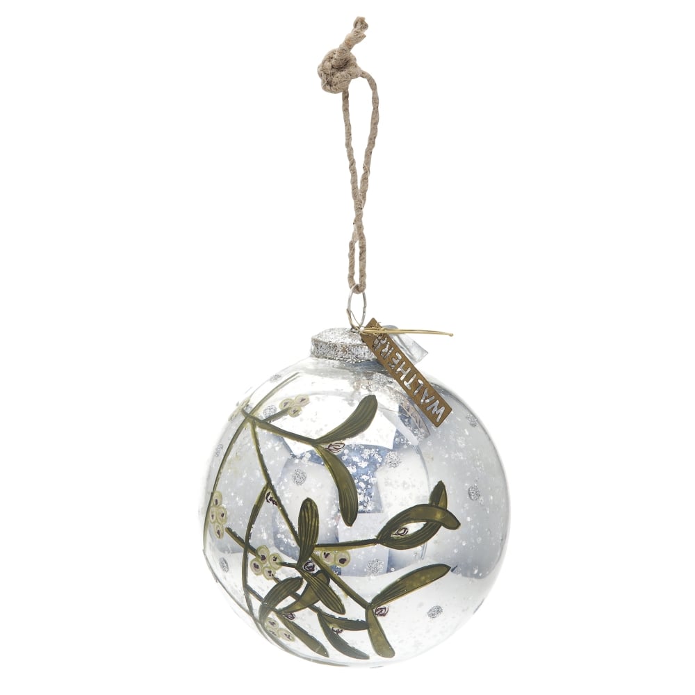 Bauble, mistletoe with bow